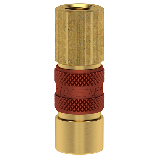 MINI-ES-KUPPLUNG DN 5 G1/8"IG,CODIERT ROT,8-KANT